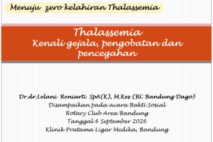 Thalassemia - Kenali gejala, pengobatan dan pencegahan