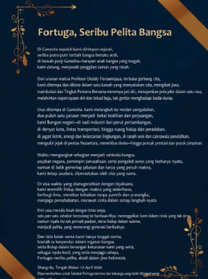 Fortuga, Seribu Pelita Bangsa