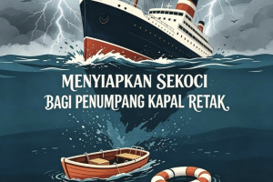 Menyiapkan Sekoci bagi Penumpang Kapal Retak 