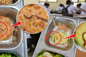 Menu MBG di SMAN 1 Tapaktuan Diduga Mengandung Cacing