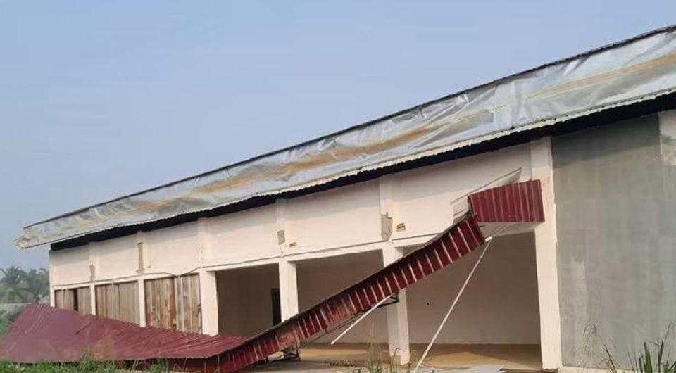 Belum Digunakan Gedung Kopdes Merah Putih Rawa Banda Rusak Disapu Angin Langsung Diperbaiki