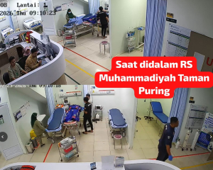 Suasana rumah sakit Muhammadiyah Taman Puring di mana Sutrimo dievekuasi setelah ditemukan tergelatak di depan halaman RS. (FOTO AFUID)
