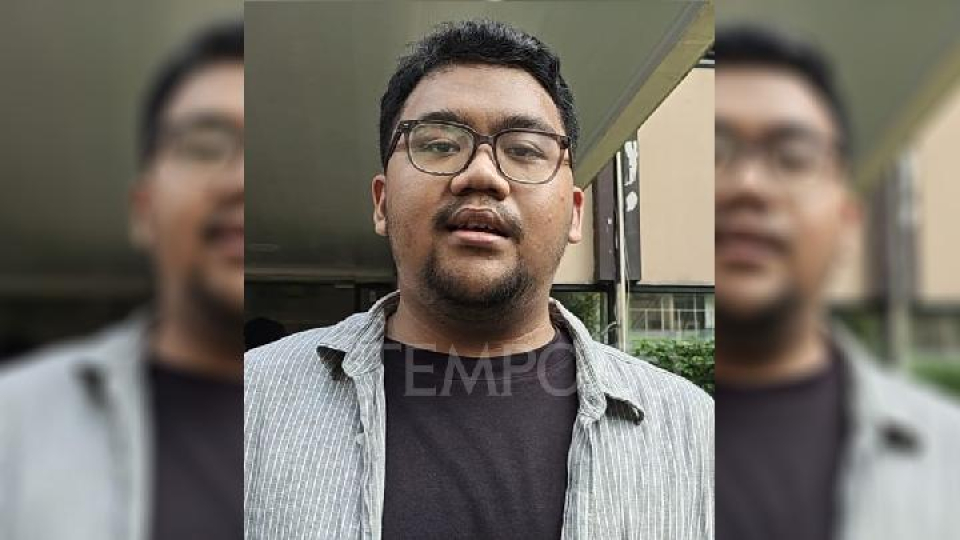 Anggota Majelis Wali Amanat Universitas Indonesia (MWA UI) unsur mahasiswa, Razaan Bayu Rachman, meyakini adanya intervensi pihak eksternal di balik pelarangan mendadak kegiatan Konferensi Republik di Kampus UI Salemba, Jakarta, 28 Juni 2026. Tempo/Hendrik Yaputra