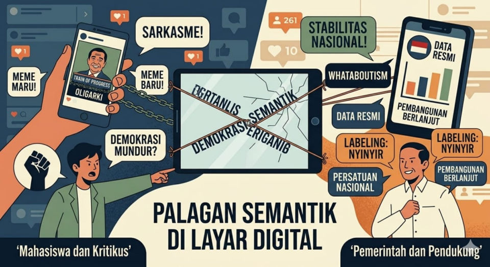 Perang Framing Semantik-Pragmatik di Layar Digital Politik  Negeri Ini