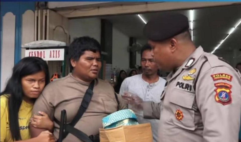 Pengamen tunanetra yang videonya viral saat ditertibkan Satpol PP Pematangsiantar sampai terjatuh di Jl Sutomo.