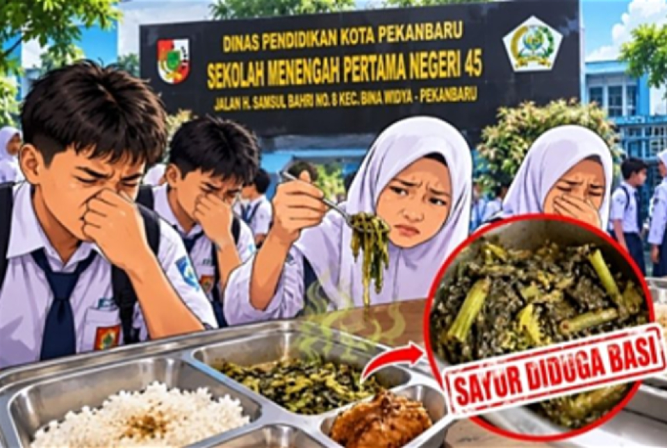 Dugaan Menu Basi di SMPN 45 Pekanbaru, Pengawasan MBG Dipertanyakan