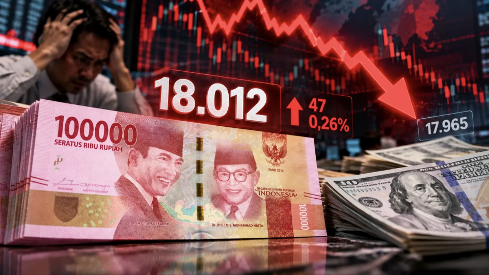 Rupiah Hari Ini Anjlok, Dolar AS Tembus Rp18.012